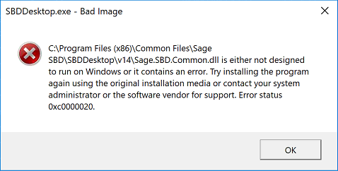 sbddesktop.exe bad image