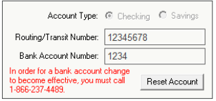 direct deposit account type