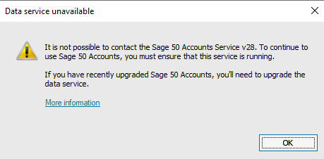 sage data service unavailable