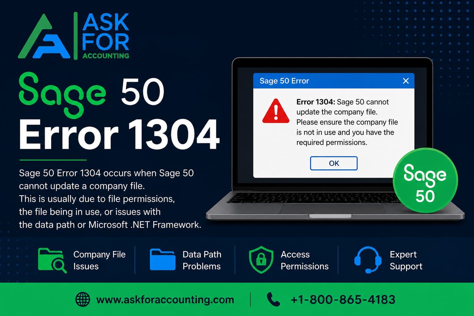 Sage 50 Error 1304