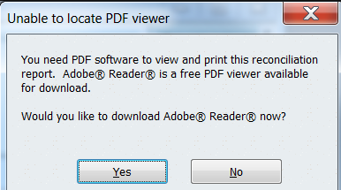 QuickBooks Unable to Locate PDF Viewer