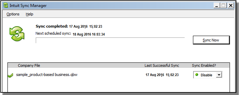 Intuit Sync Manager
