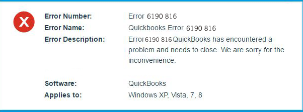 quickbooks error 6190 816