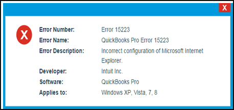 QuickBooks Error Code 15223