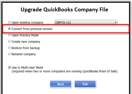 upgrade quickbooks company file