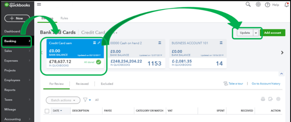 QuickBooks Bank Feeds Error