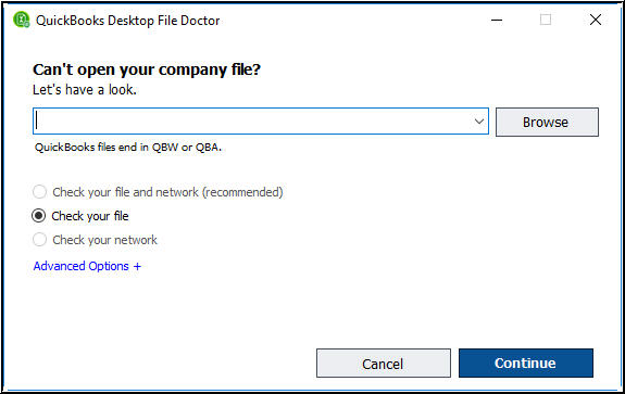 QuickBooks file doctor tool