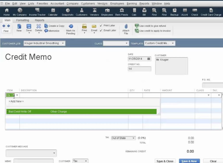 Write Off Bad Debt in QuickBooks