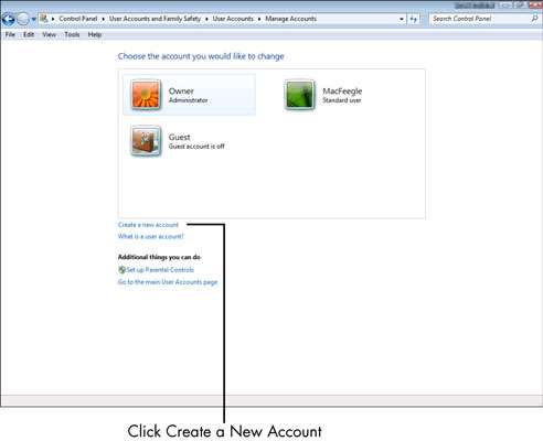 create new account