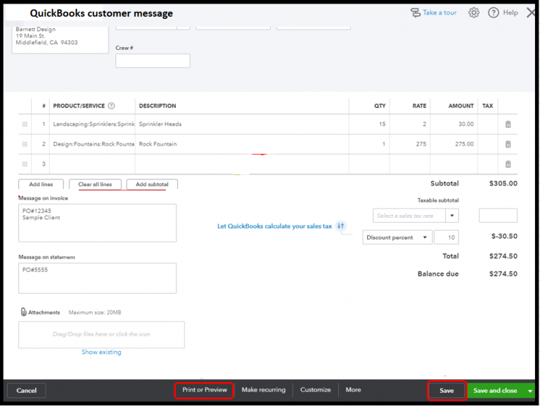 How To Change Customer Message In QuickBooks Change Msg On Invoice 