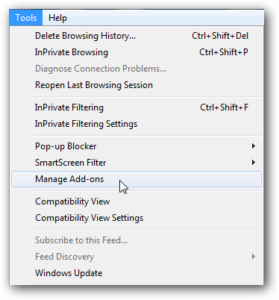 Disable Add-ons in the Internet Explorer
