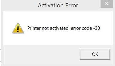 Sage 50 Printer Not Activated Error Code 30