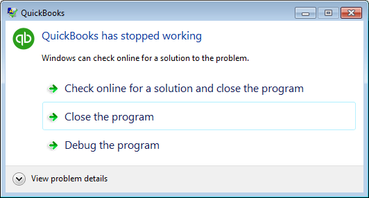 quickbooks desktop has stopped working