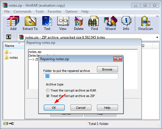 Re-create the Damaged folder