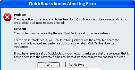 QuickBooks keeps Aborting 1