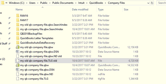 Screenshot Renaming the .TLG file and also .ND
