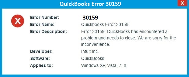 QuickBooks Error 30159