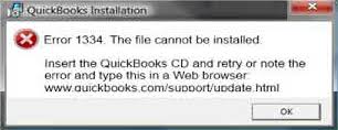 quickbooks error code 1334