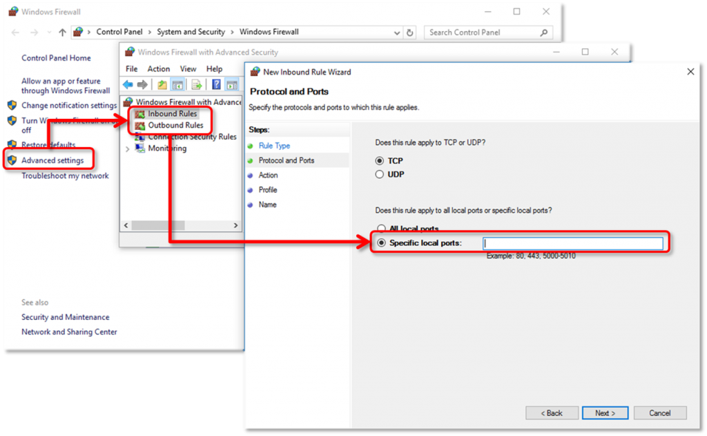 firewall setting