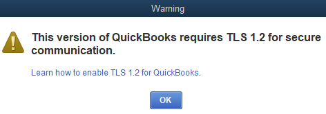 QB TLS 1.2 Error