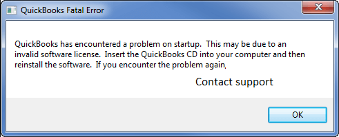 QuickBooks License Error