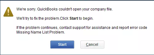 quickbooks could not open company file