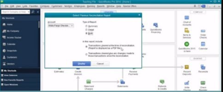 Print Bank Reconciliation from QuickBooks
