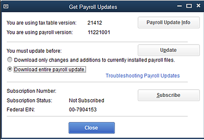 payroll update