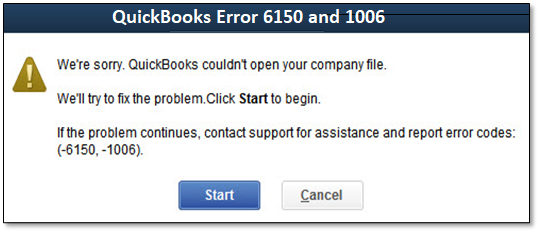QuickBooks Error 6150 and 1006