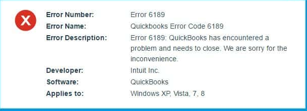 QuickBooks Error 6189 and 816