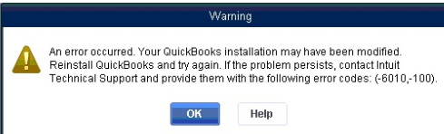 QuickBooks Error Code 6010