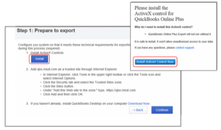 prepare to export data from quickbooks