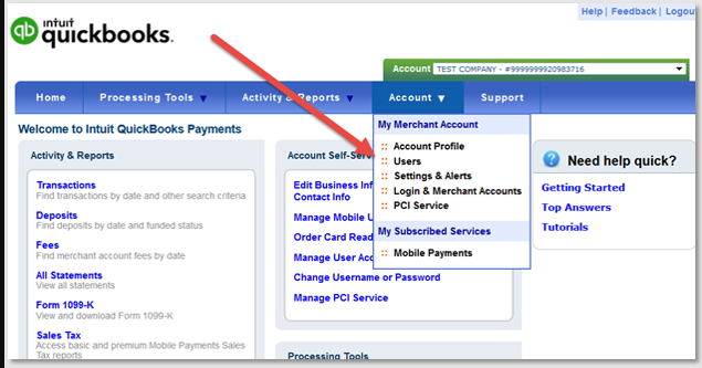 Process Payments in the QuickBooks Merchant Service Center