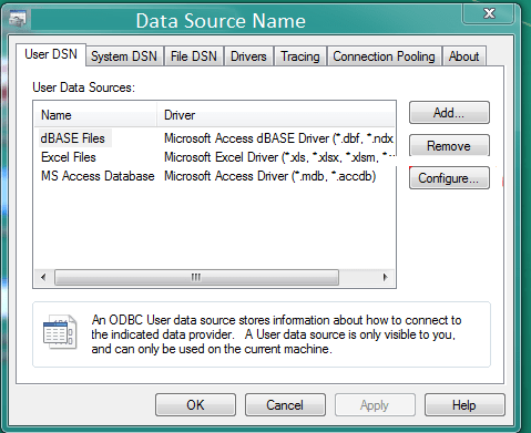 ODBC Database min