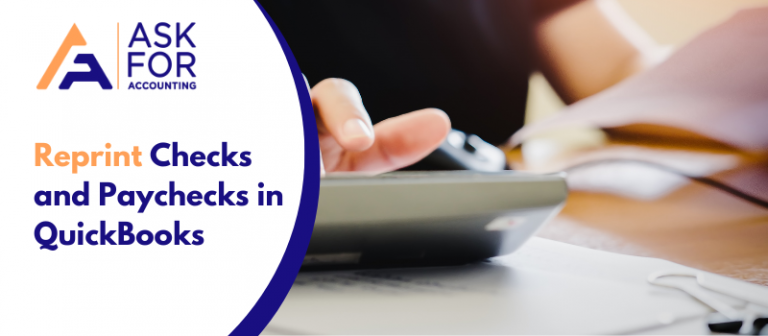 Reprint Checks and Paychecks in QuickBooks
