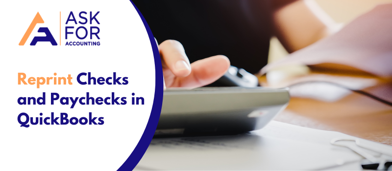 How to Reprint Checks, Paychecks, Pay Stubs and Sales Forms QuickBooks