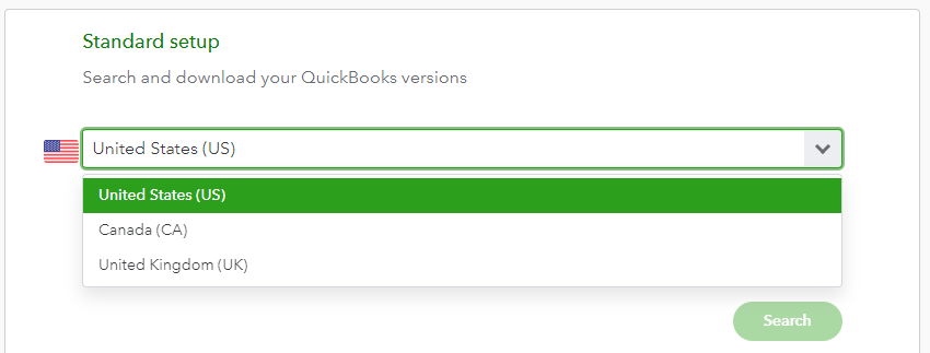 search quickbooks version