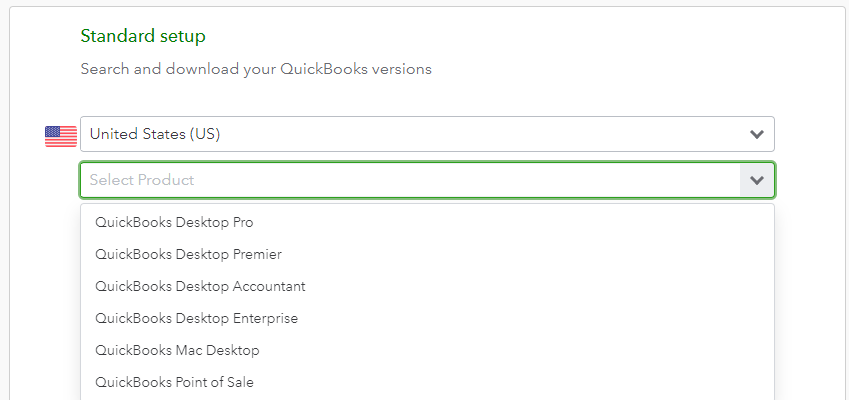 search quickbooks version/edition