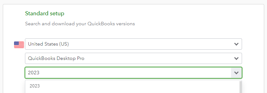 search quickbooks year