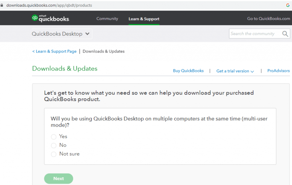 QuickBooks downloads and updates
