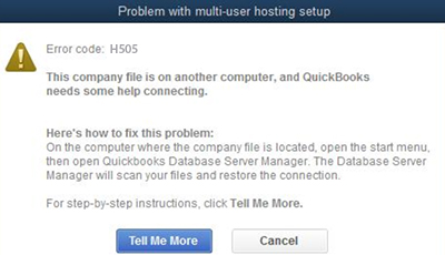 quickbooks multi-user setup error