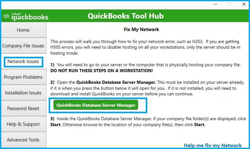 QuickBooks Database Server Manager