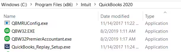 find quickbooks program file
